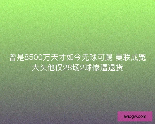 曾是8500万天才如今无球可踢 曼联成冤大头他仅28场2球惨遭退货